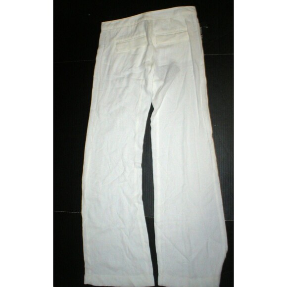 New Womens Designer Patrizia Pepe Pants 40 6 Wide Work Viscose White NWT Tall - Picture 5 of 5